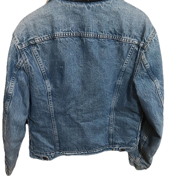 Vintage Levi’s 70505 Sherpa Trucker Jacket Size 42 Light Stonewash USA Made - Picture 2 of 16